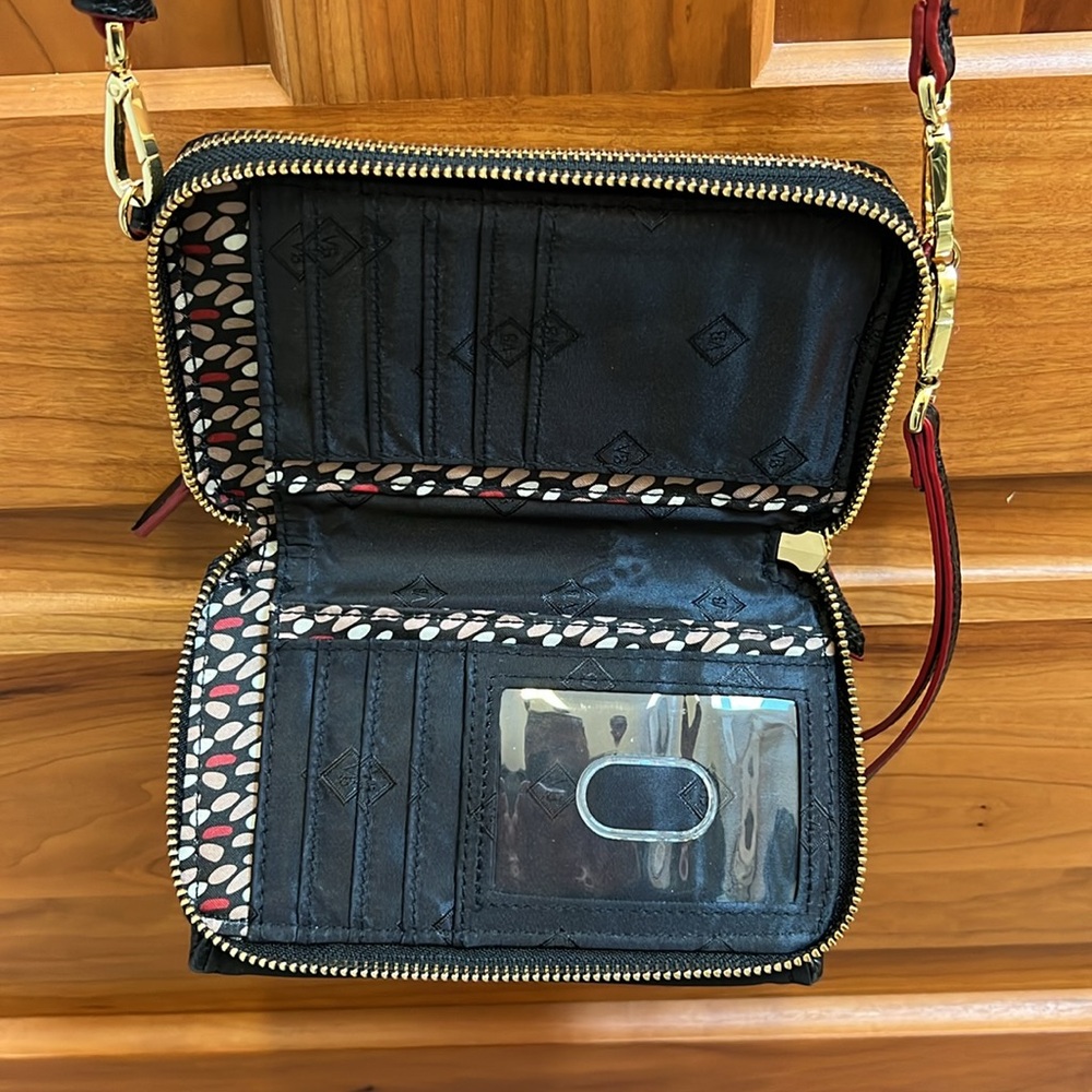 VERA BRADLEY ON THE SQUARE WRISTLET 2.0 ROSEWOOD FLORAL CONVERTIBLE BAG - Picture 8 of 8